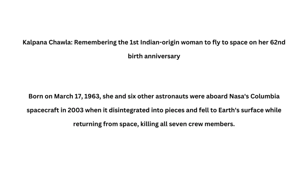 Kalpana Chawla Biography