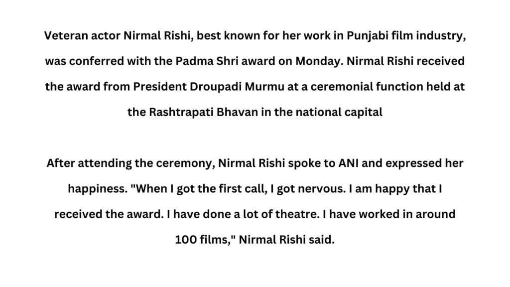 Nirmal Rishi Biography