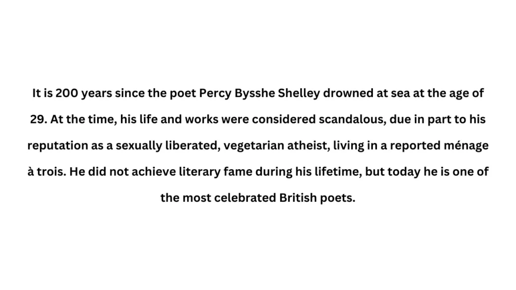 Percy Bysshe Shelley Biography