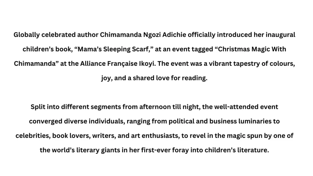 Chimamanda Ngozi Adichie Biography