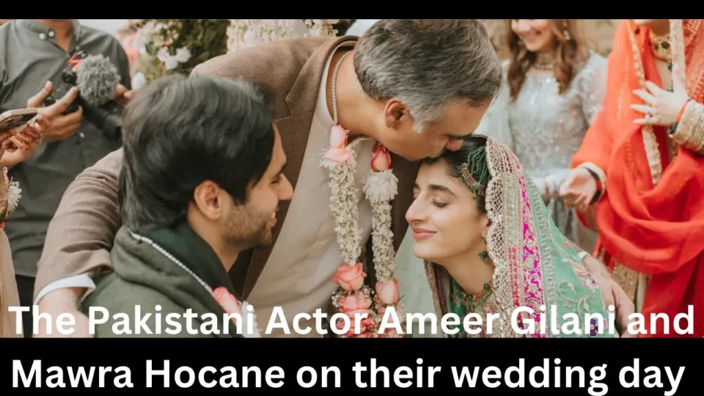 The Pakistani Actor Ameer Gilani and Mawra Hocane on their wedding day 